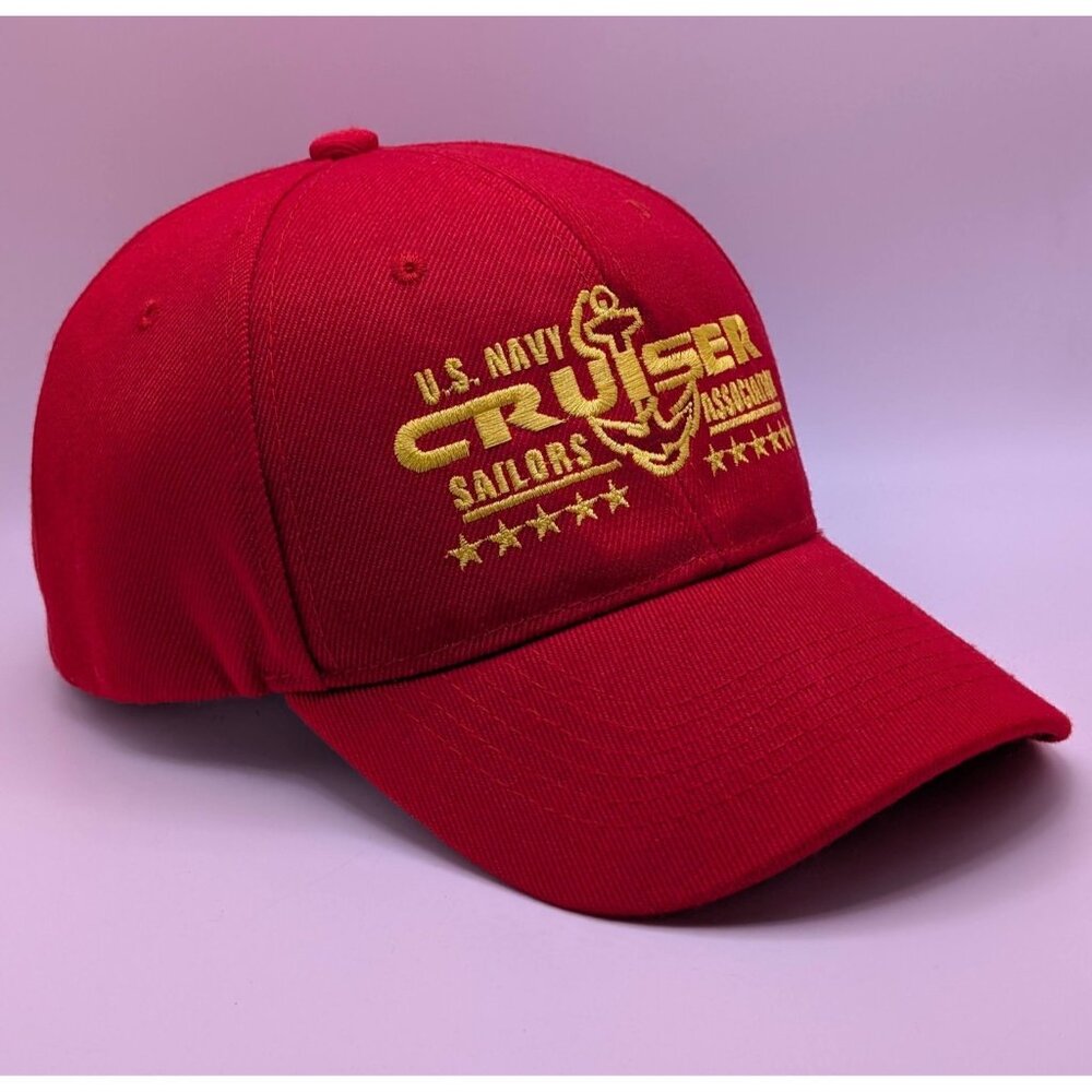 U.S. Navy Cruiser Sailors Association Hat Red Strap Back USS Northampton CLC-1